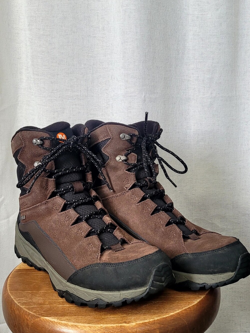 Merrell Icepack 8" Polar Waterproof Winter Boots Brown Men's Size 14 400g